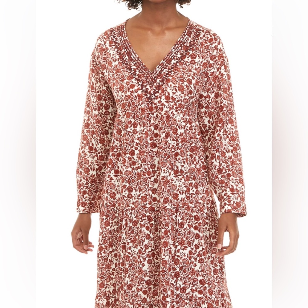 NWT!! Wonderly Petite Lg rust colored maxi dress